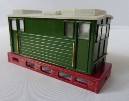 009 LOCO DIESEL FUNKY DARK GREEN COMPLETE WITH DC POWER CHASSIS.
